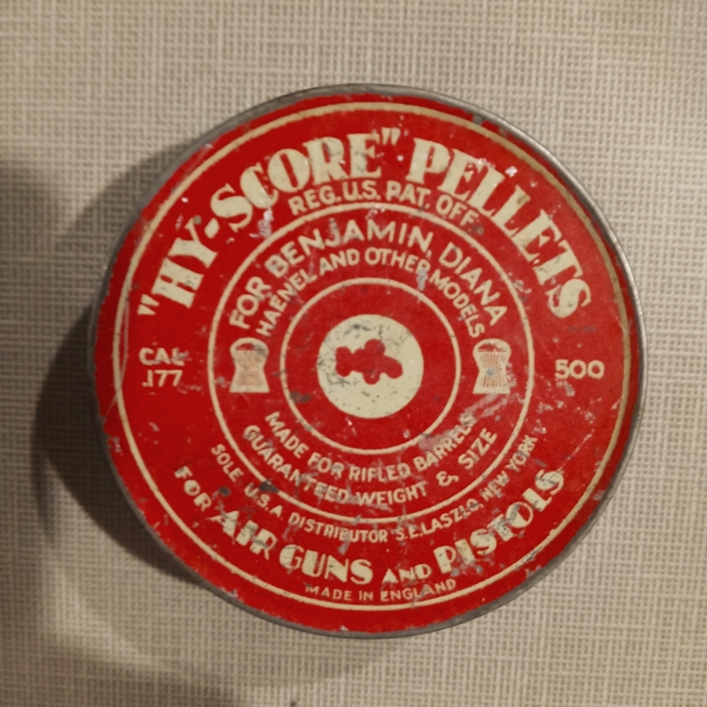 Vintage Hy-Score .177 cal pellets 500 ct tin